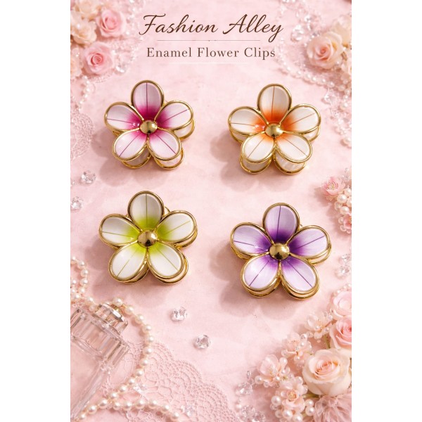 Fashion Alley 7 Cm Flower Design Hair Claw For Women Pack Of 12 Pc Fashion Alley 7 Cm Flower Design Hair Claw For Women Pack Of 12 Pc