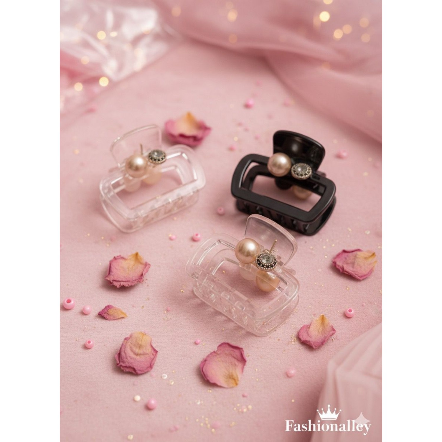 Fashion Alley 5 Cm Hair Claw For Women Pack Of 12 Pc