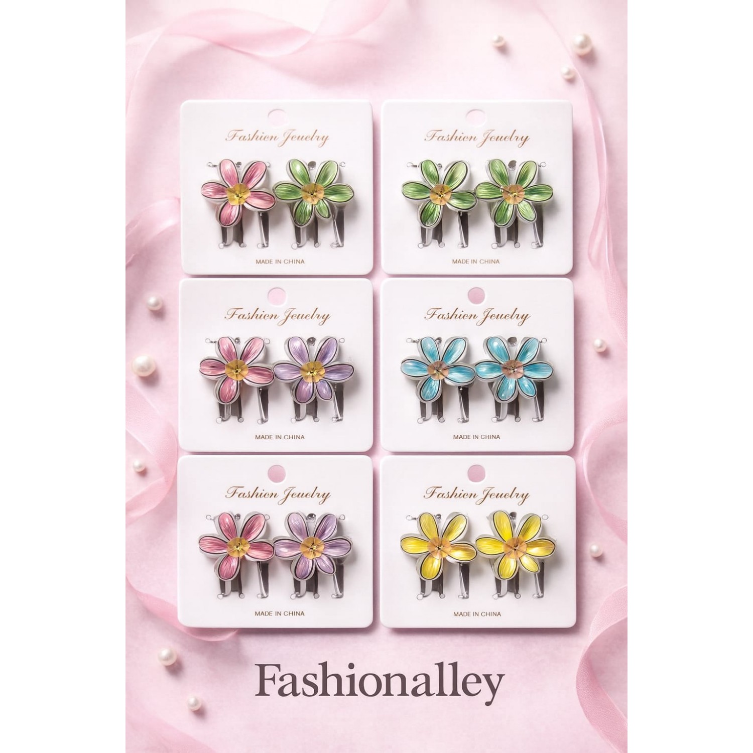 Fashion Alley 7 Cm Hair Claw For Women Pack Of 24 Pc