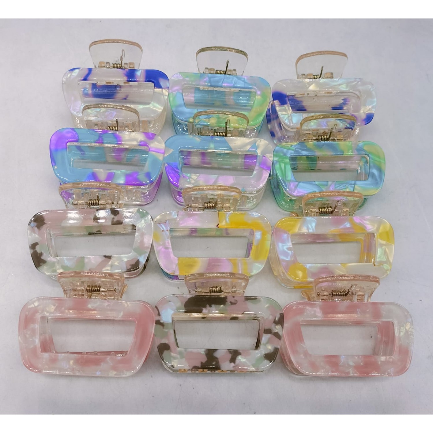 Fashion Alley 6 CM Hair Claw For Women Pack Of 12