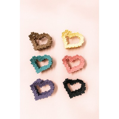 Fashion Alley 7 CM Matt Hair Claw For Women Pack Of 12 Pc