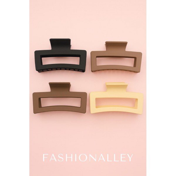 Fashion Alley 13 Cm Matt Hair Claw For Women Pack Of 12 Pc