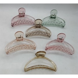 Fashion Alley 10cm Shine Hair Claw For Women [Pack Of 12]