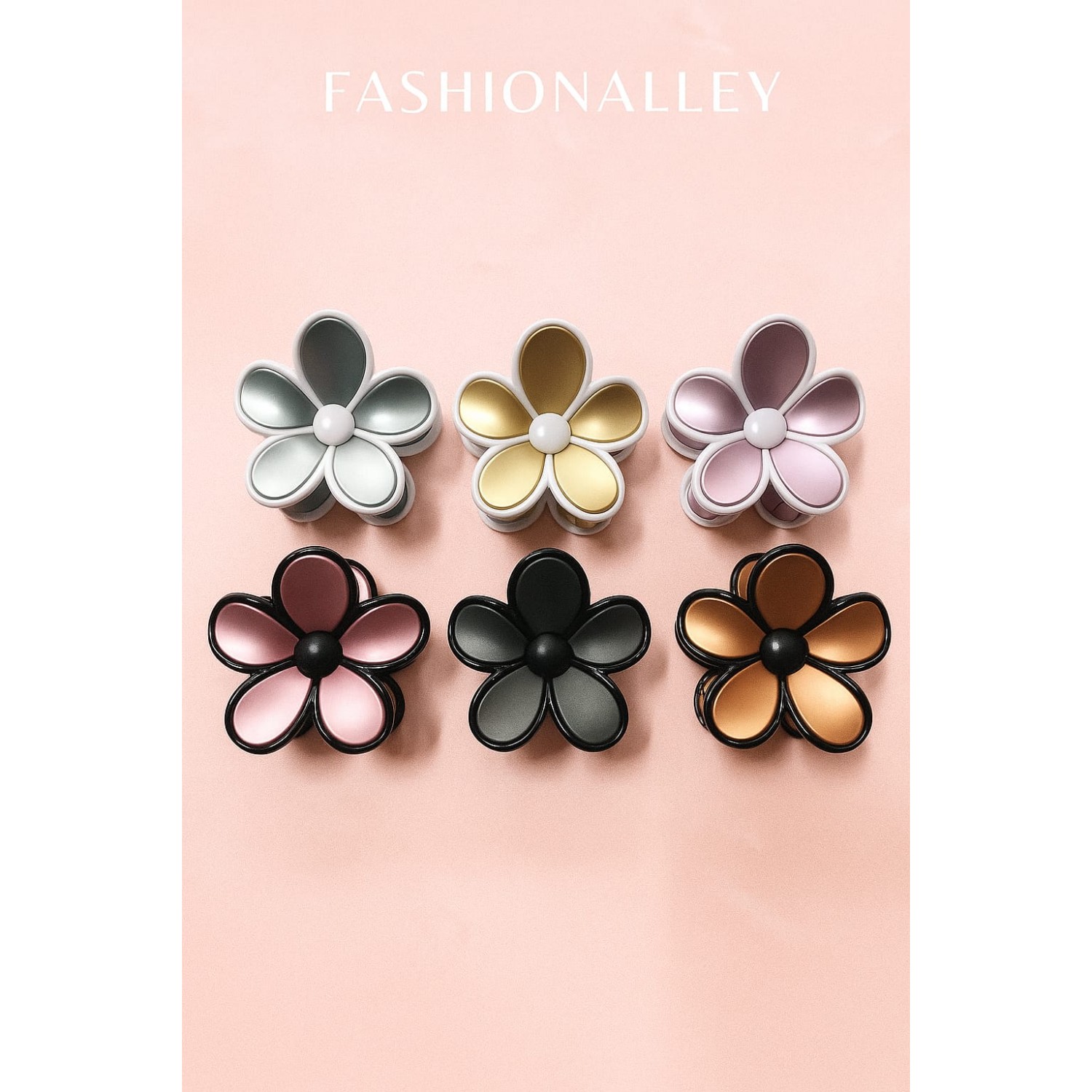 Fashion Alley 7 Cm Hair Claw For Women Pack Of 12 Pc