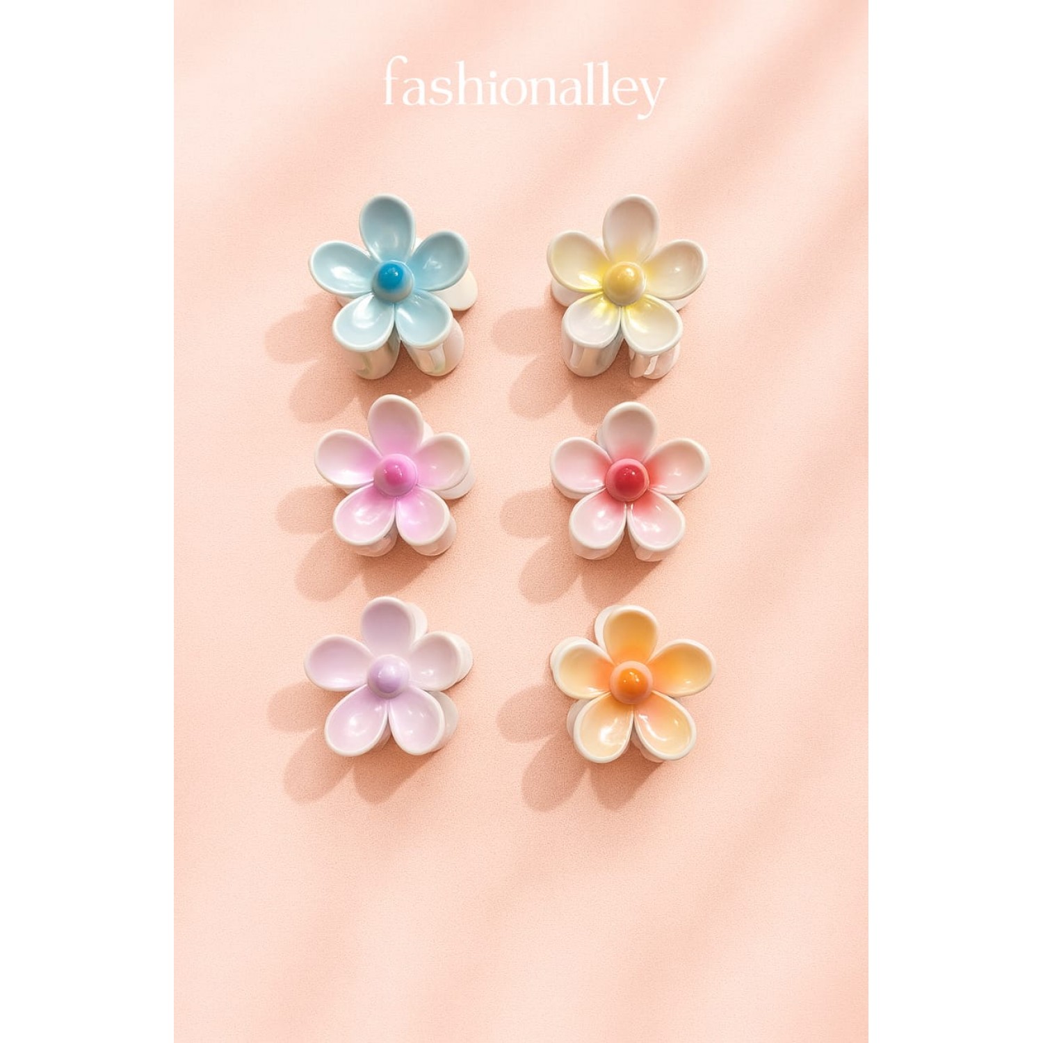 Fashion Alley 4 CM Flower Shape Hair Claw For Women Pack Of 12 Fashion Alley 4 CM Flower Shape Hair Claw For Women Pack Of 12