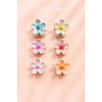 Fashion Alley 4 CM Flower Shape Hair Claw For Women Pack Of 12