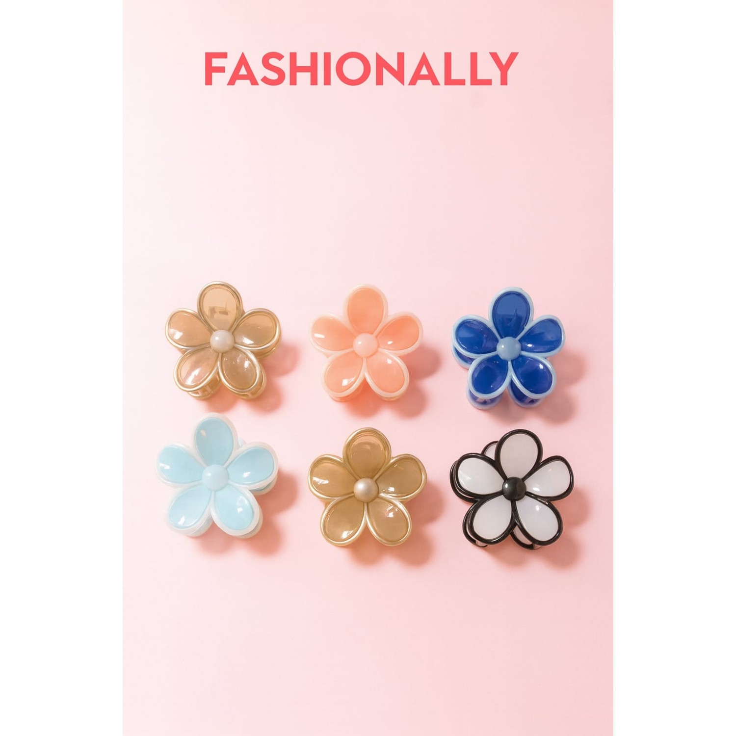Fashion Alley 7 Cm Flower Design Hair Claw For Women Pack Of 12 Pc Fashion Alley 7 Cm Flower Design Hair Claw For Women Pack Of 12 Pc