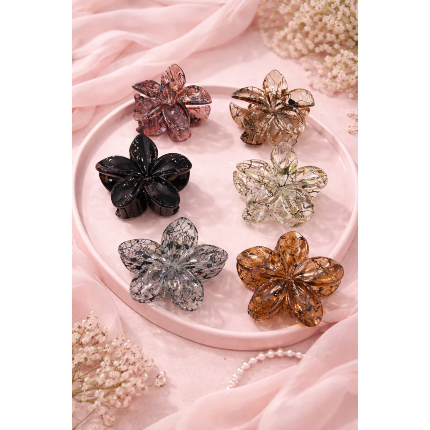 Fashion Alley 7 Cm Hair Claw For Women Pack Of 12 Pc