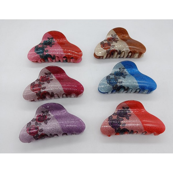 Fashion Alley 9 Cm Assorted Style Hair Claw For Women Pack Of 12