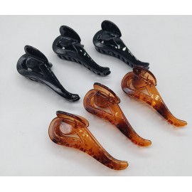 Fashion Alley Shell Black Hair Claw [Pack Of 12] [8.5cm]