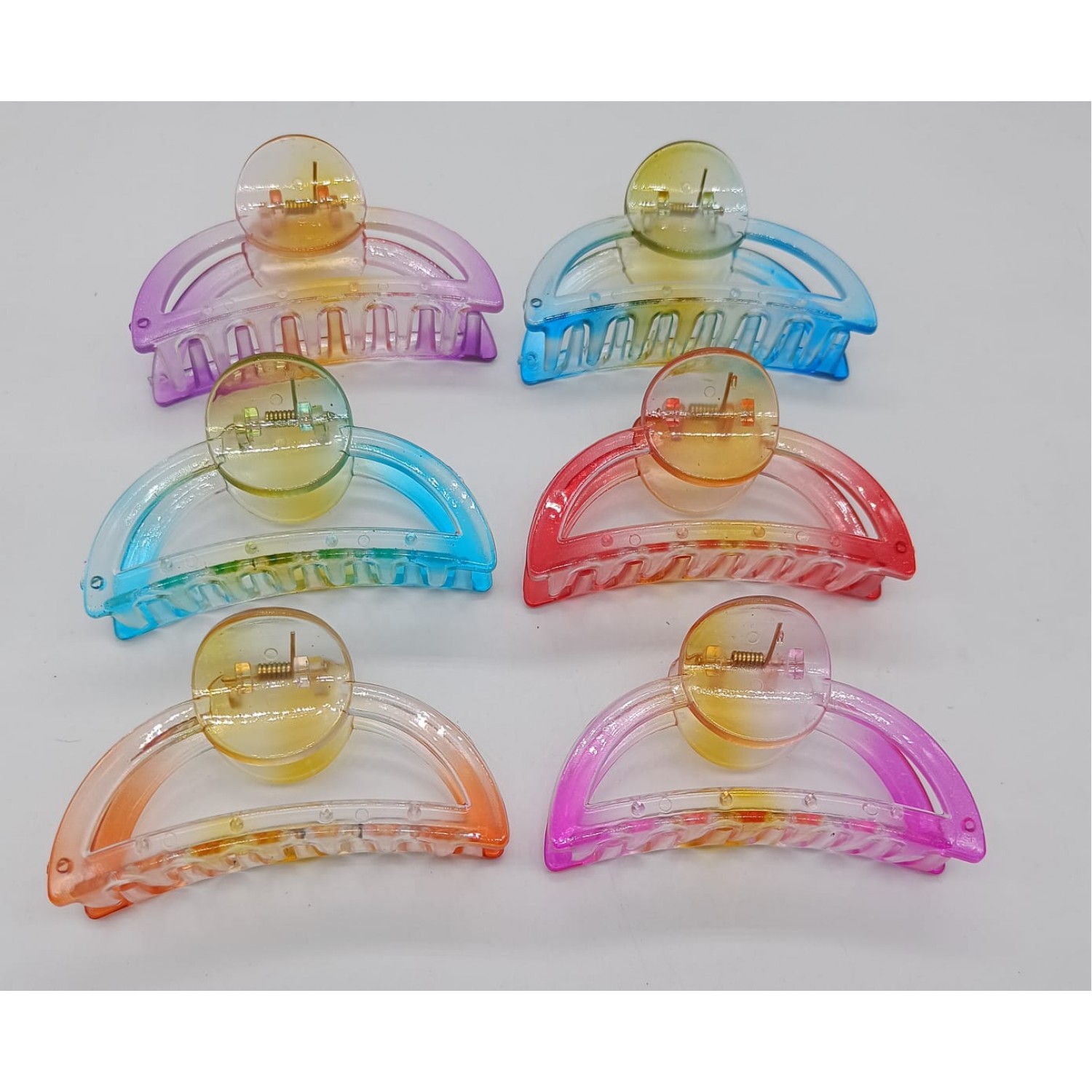 Fashion Alley Big Size Shine Hair Claw [9cm] [Pack Of 12]