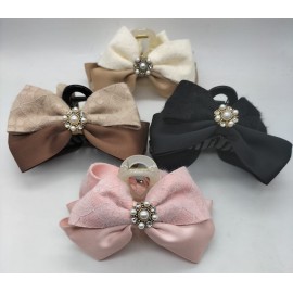 Fashion Alley [13 CM] Bow Hair Claw For Women [Pack Of 12]