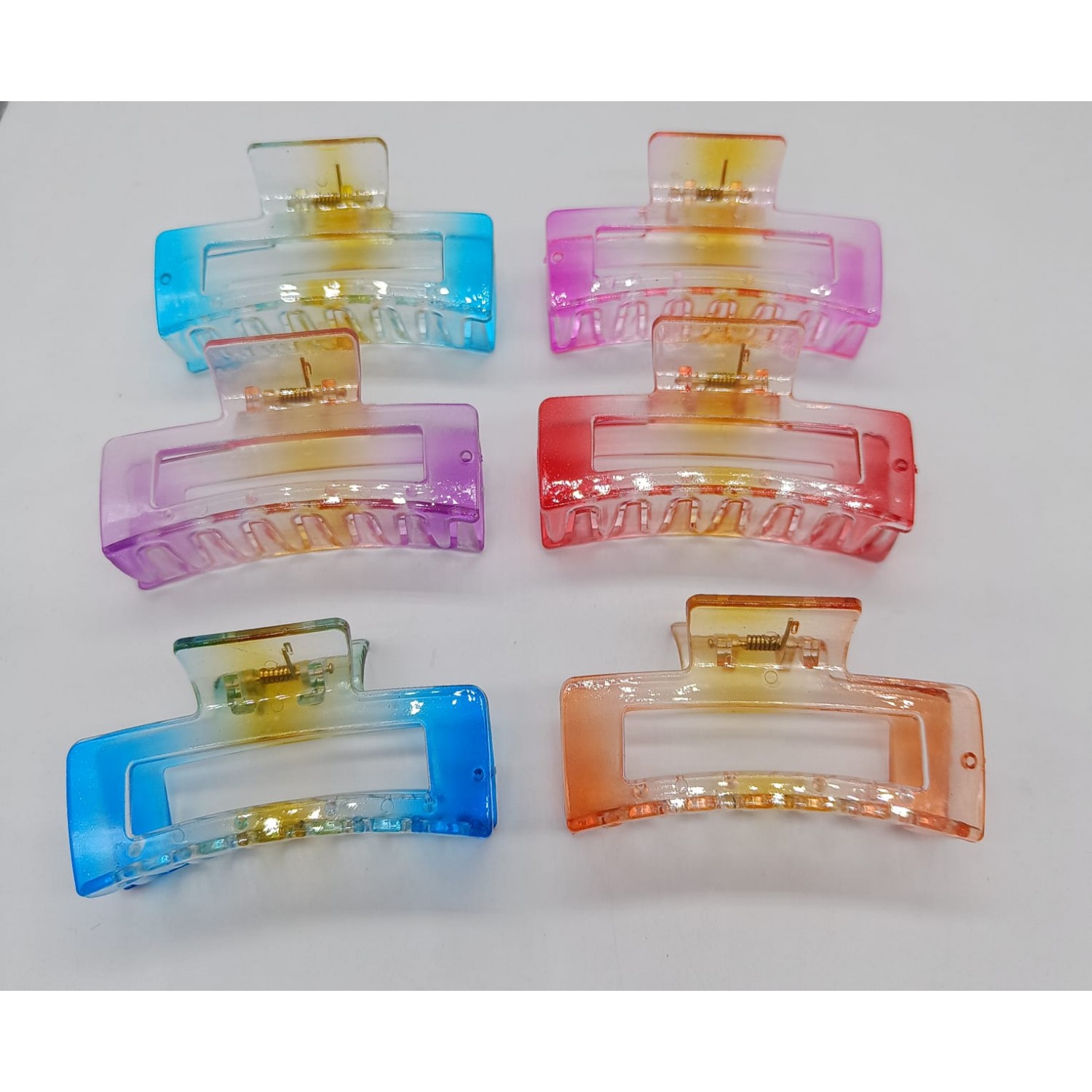 Fashion Alley Big Size Shine Hair Claw [9cm] [Pack Of 12]