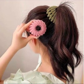 Fashion Alley Velvet Bird Nest Hair Claw Pack Of 12] 