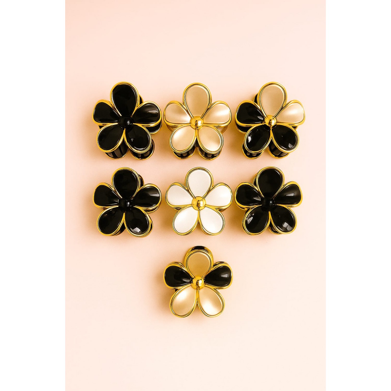 Fashion Alley 8 Cm Flower Hair Claw For Women Pack Of 12 Pc