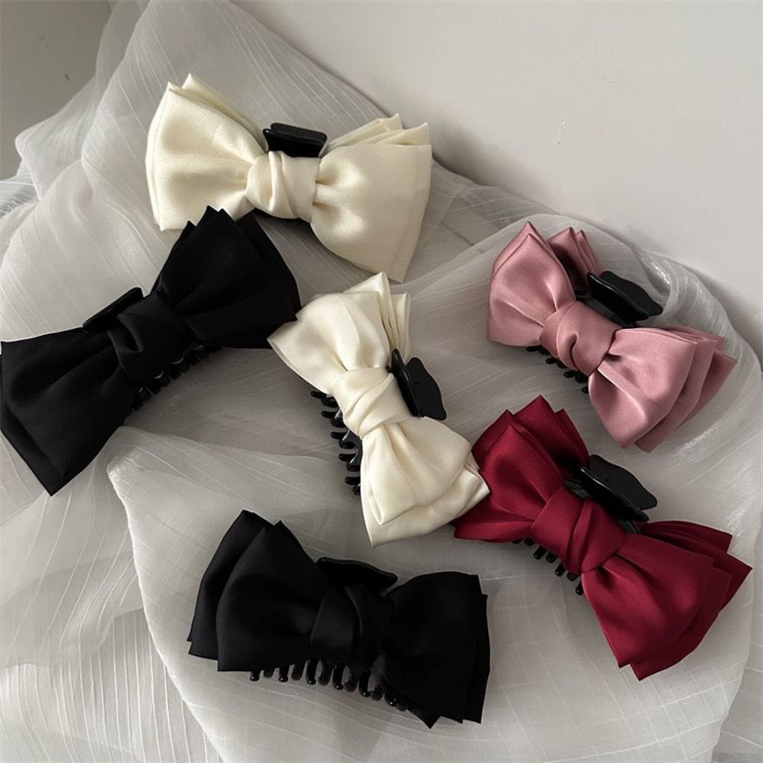 Fashion Alley 18 Cm Bow Hair Claw For Women Pack Of 12 Fashion Alley 18 Cm Bow Hair Claw For Women Pack Of 12