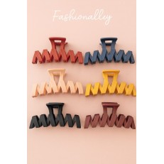 Fashion Alley 12 Cm Matt Hair Claw For Women Pack Of 12 Pc