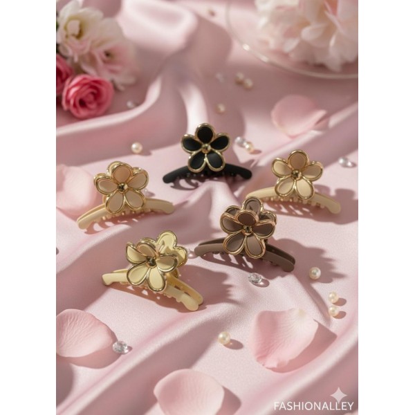 Fashion Alley 7 CM Matt Hair Claw For Women Pack Of 12 Pc