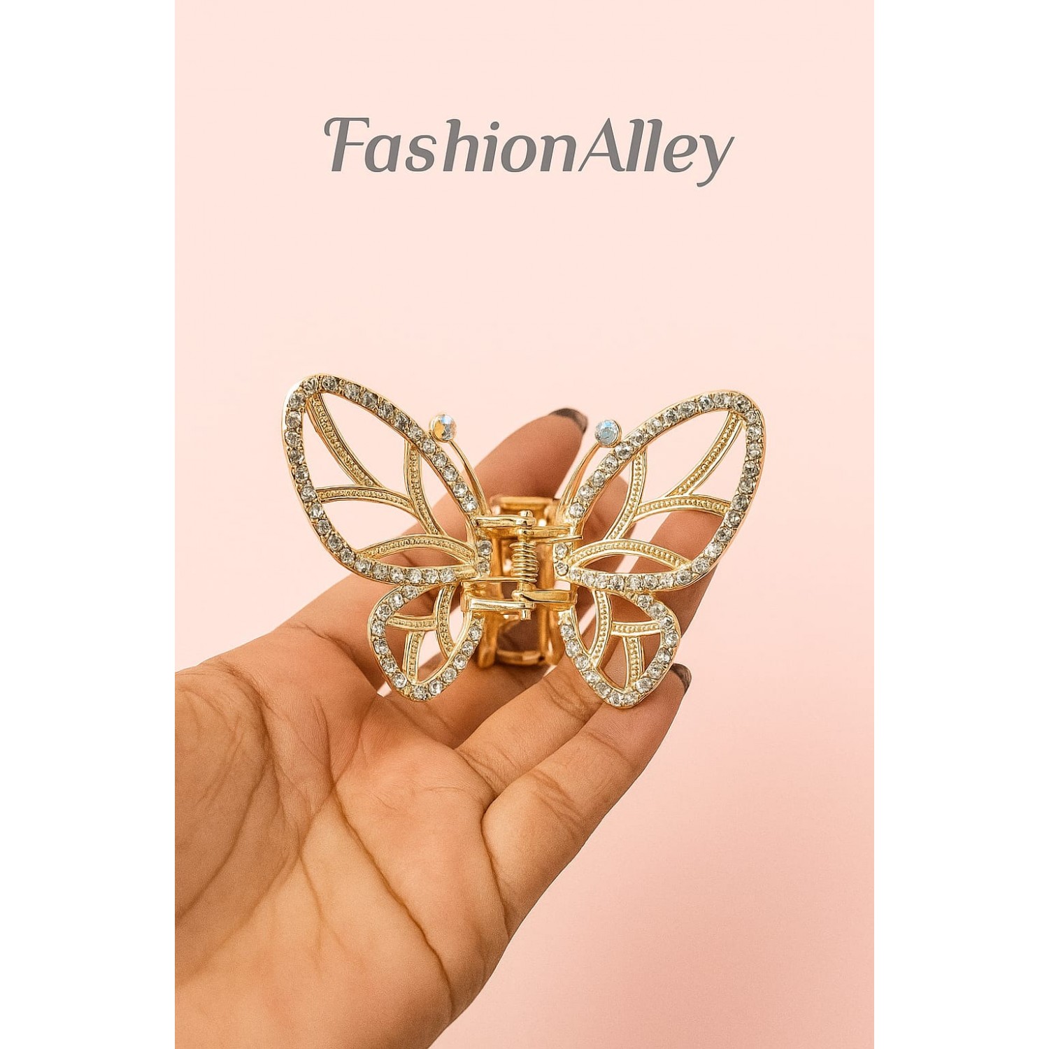 Fashion Alley Butterfly Design Hair Claw For Women Pack Of 12 Pc