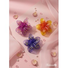 Fashion Alley 8 Cm Flower Shape Hair Claw For Women Pack Of 12 Pc