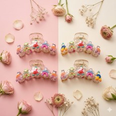 Fashion Alley 10 Cm Hair Claw For Women Pack Of 12 Pc