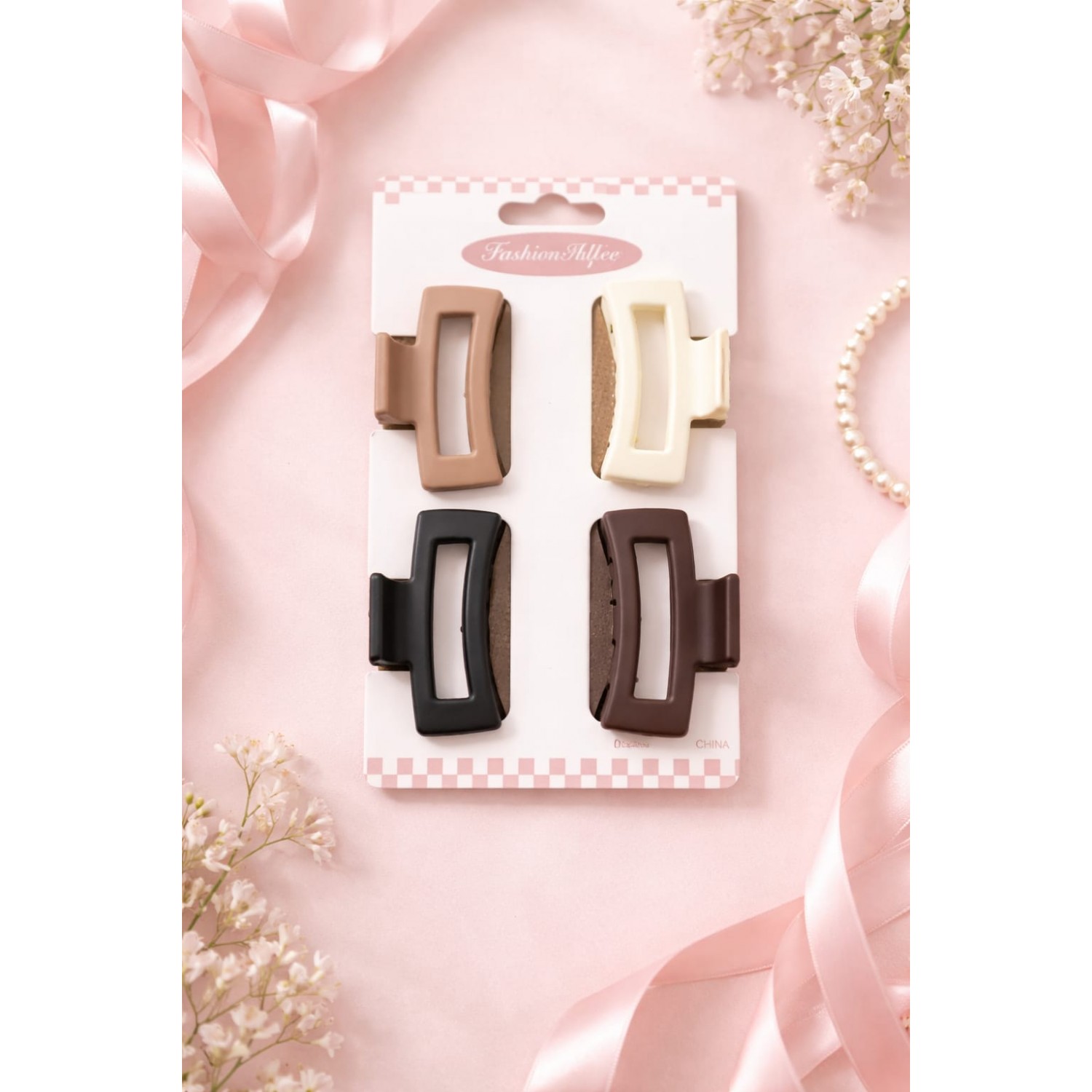 Fashion Alley 5 CM Matt Hair Claw For Women Pack Of 96 Pc