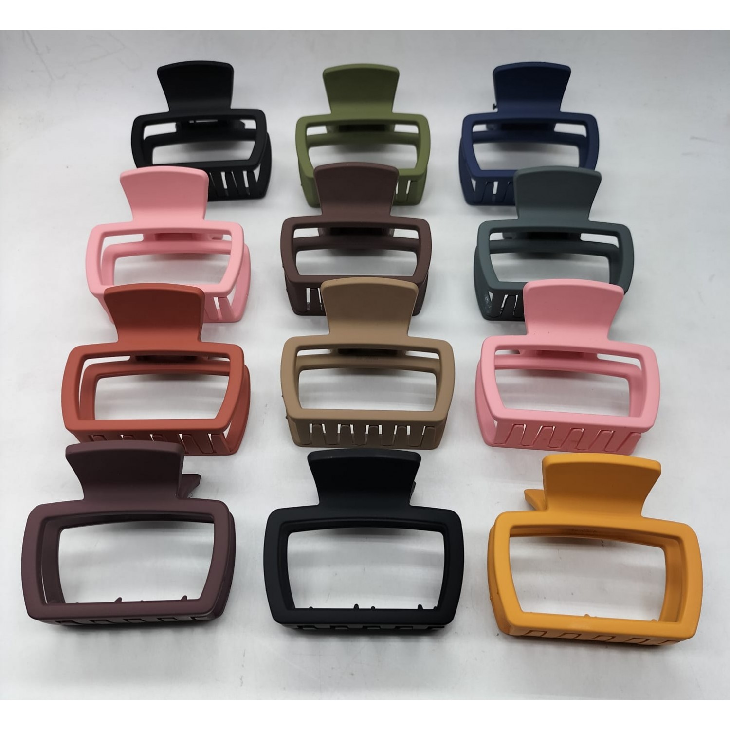 Fashion Alley 7 CM Matt Hair Claw For Women Pack Of 12 Fashion Alley 7 CM Matt Hair Claw For Women Pack Of 12