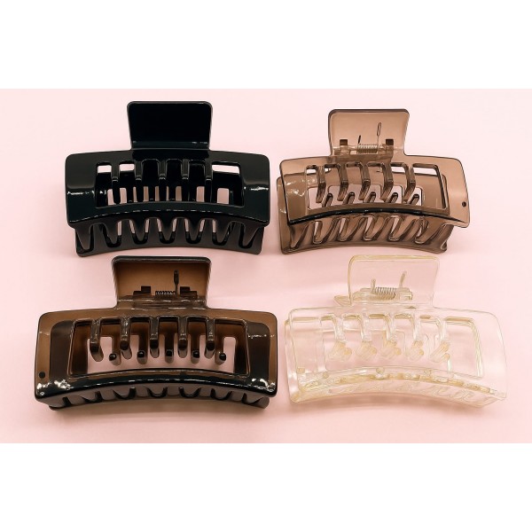 Fashion Alley 8 Cm Hair Claw For Women Pack Of 12 Pc