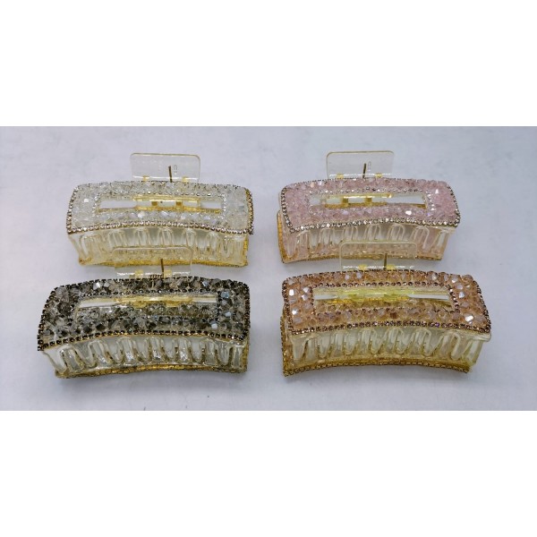 Fashion Alley 7.5 Cm Hair Claw For Women Pack Of 12