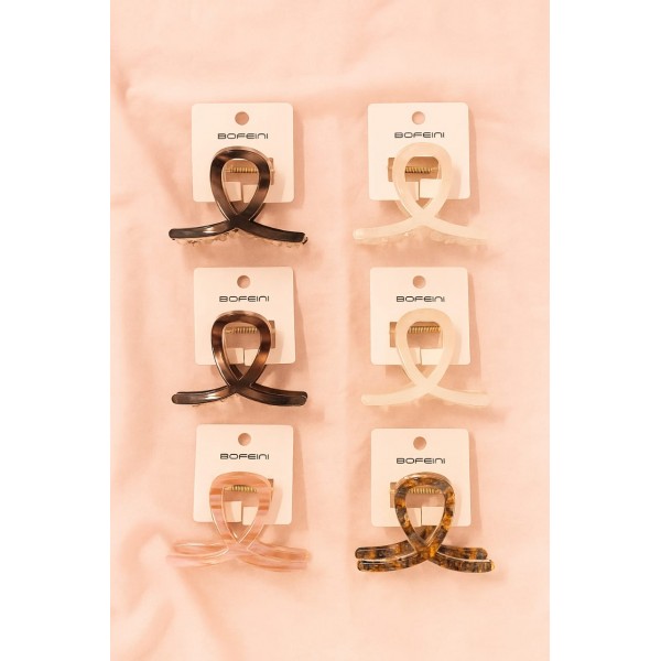 Bofeini 7 Cm Hair Claw For Women Pack Of 12