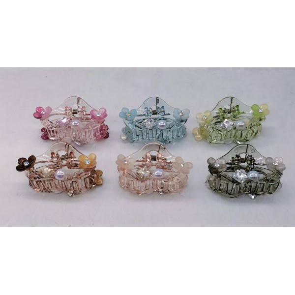 Fashion Alley 4.5 Cm Hair Claw For Women Pack Of 12 Pc