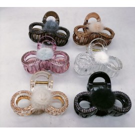 Fashion Alley 8 Cm Hair Claw For Women Pack Of 12 Pc