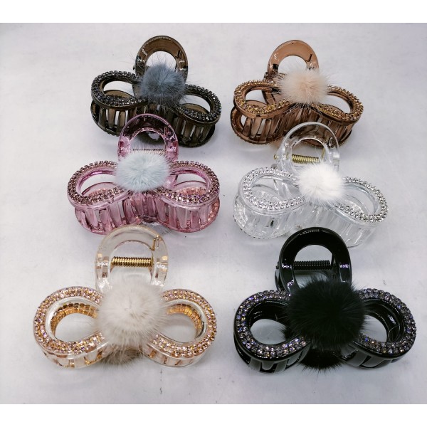 Fashion Alley 8 Cm Hair Claw For Women Pack Of 12 Pc