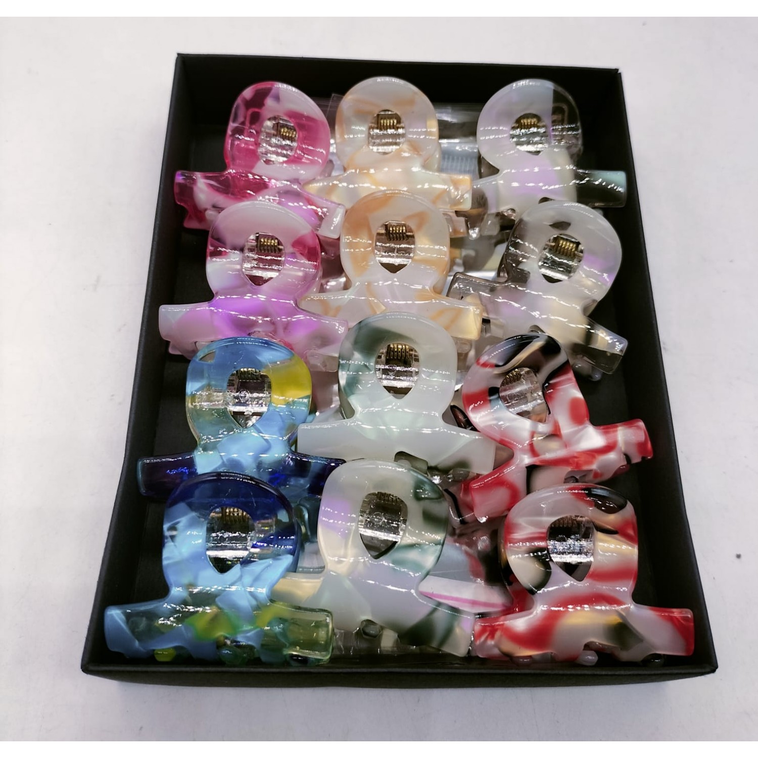 Fashion Alley 4 Cm Hair Claw For Women Pack Of 12 Pc