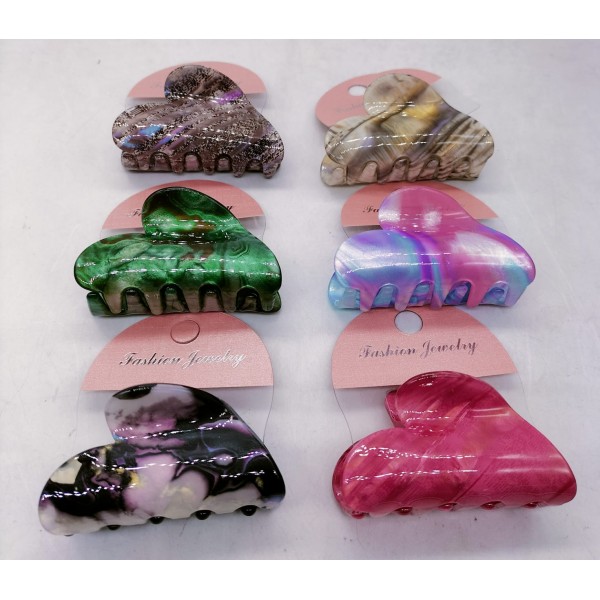 Fashion Alley 6.5cm Hair Claw For Women Pack Of 12