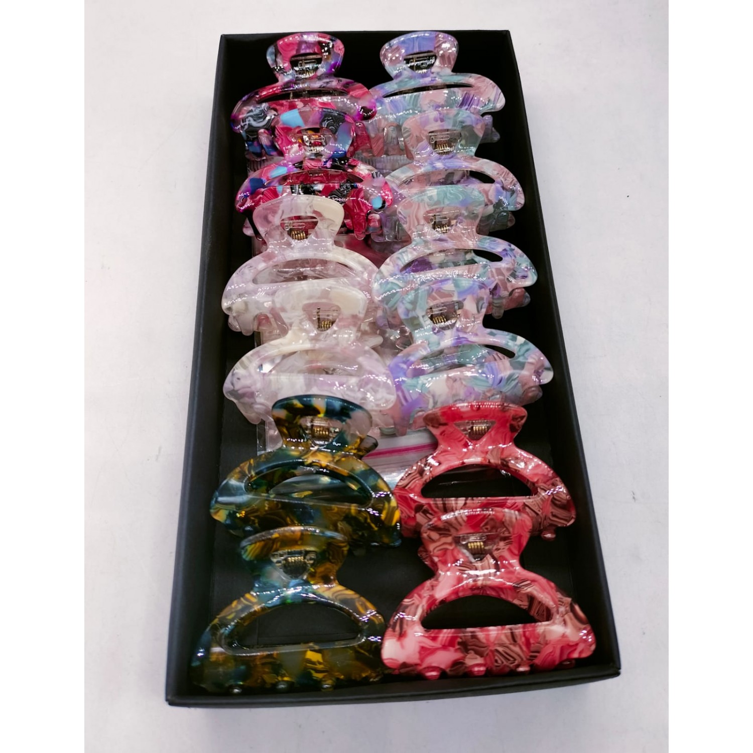 Fashion Alley 4 Cm Hair Claw For Women Pack Of 12 Pc