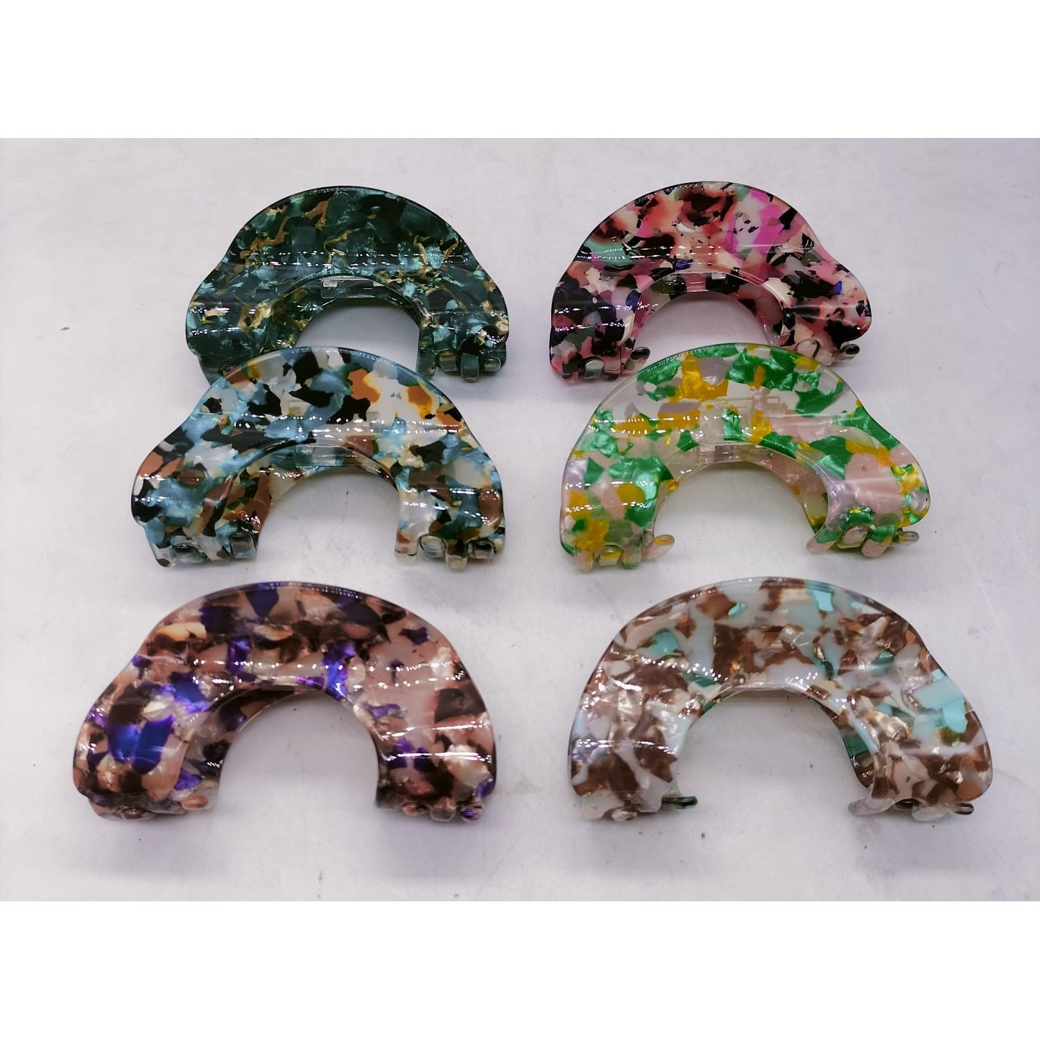 Fashion Alley 9 CM Hair Claw For Women Pack Of 12