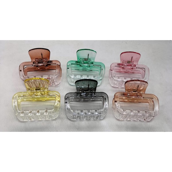 Fashion Alley 6.5 Cm Korean Hair Claw For Women Pack Of 12 Pc