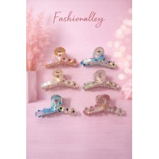 Fashion Alley 8 Cm Hair Claw For Women Pack Of 12 Pc