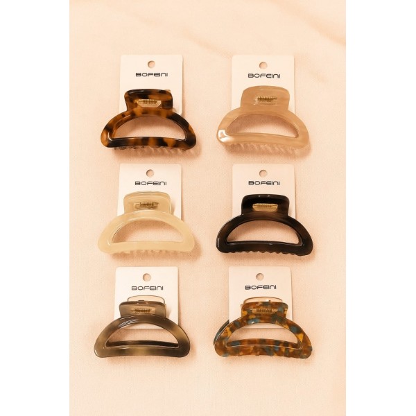 Bofeini 8 Cm Hair Claw For Women Pack Of 12