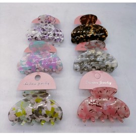 Fashion Alley 7cm Hair Claw For Women Pack Of 12