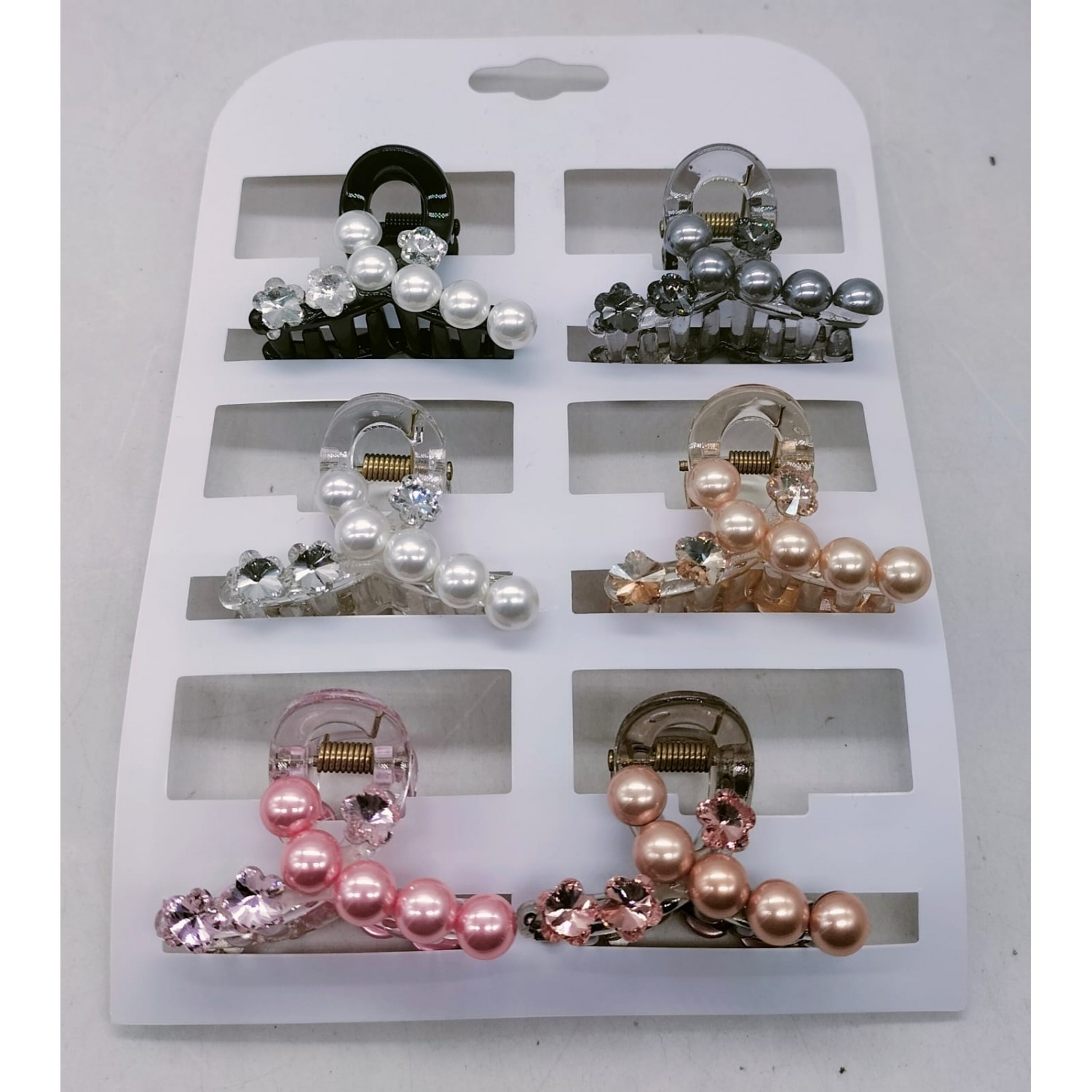 Fashion Alley 5 CM Stone Hair Claw For Women Pack Of 6 Fashion Alley 5 CM Stone Hair Claw For Women Pack Of 6