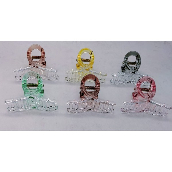 Bofeini Shine 6 CM Hair Claw For Women Pack Of 12