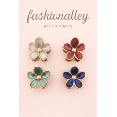 Fashion Alley 4.5 Cm Flower Hair Claw For Women Pack Of 12 Pc