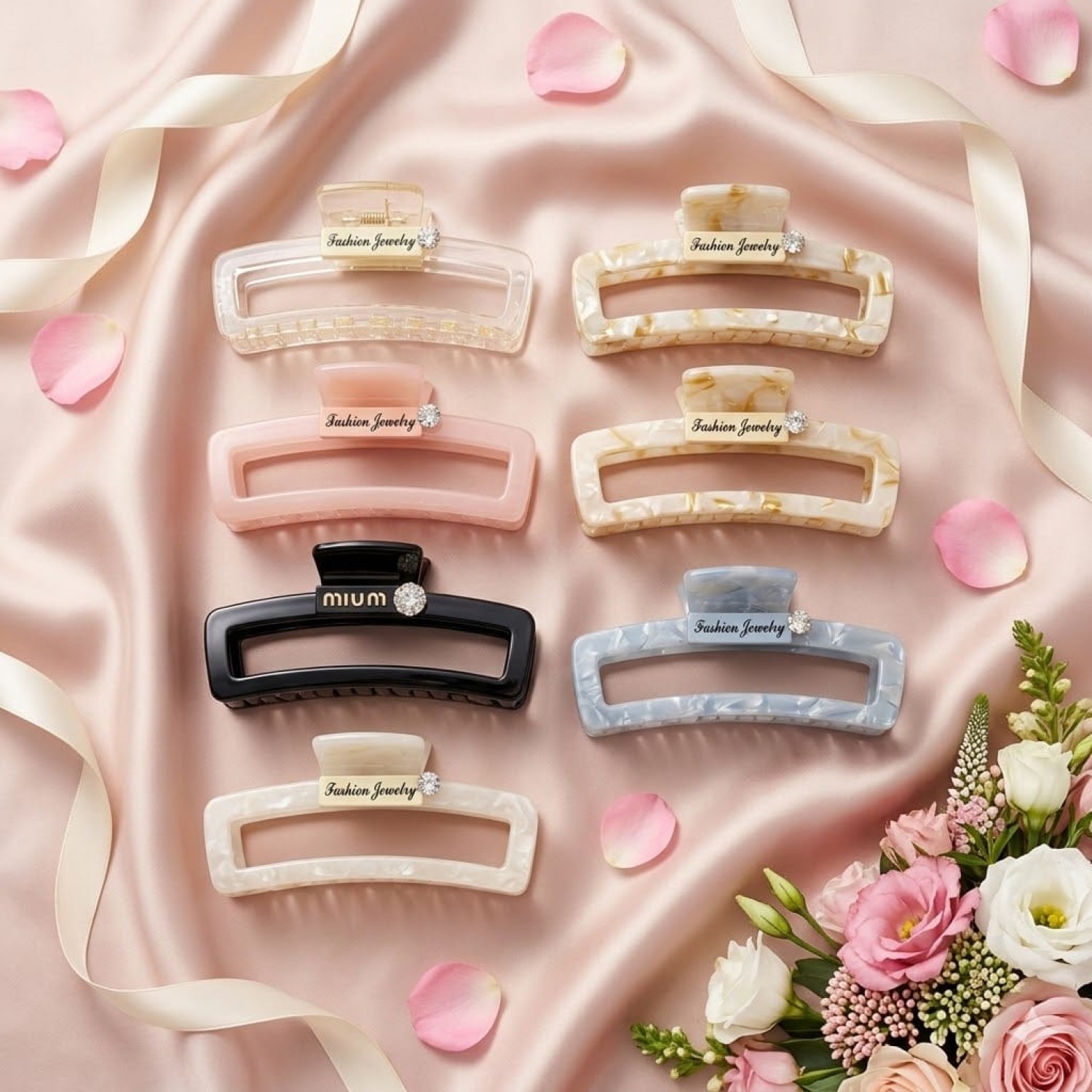 Fashion Alley 10 Cm Hair Claw For Women Pack Of 12 Pc