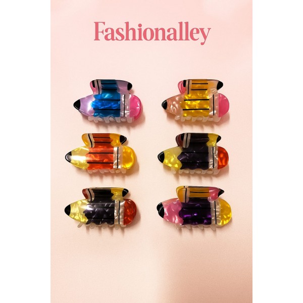 Fashion Alley 6 CM Hair Claw For Women Pack Of 12 Fashion Alley 6 CM Hair Claw For Women Pack Of 12