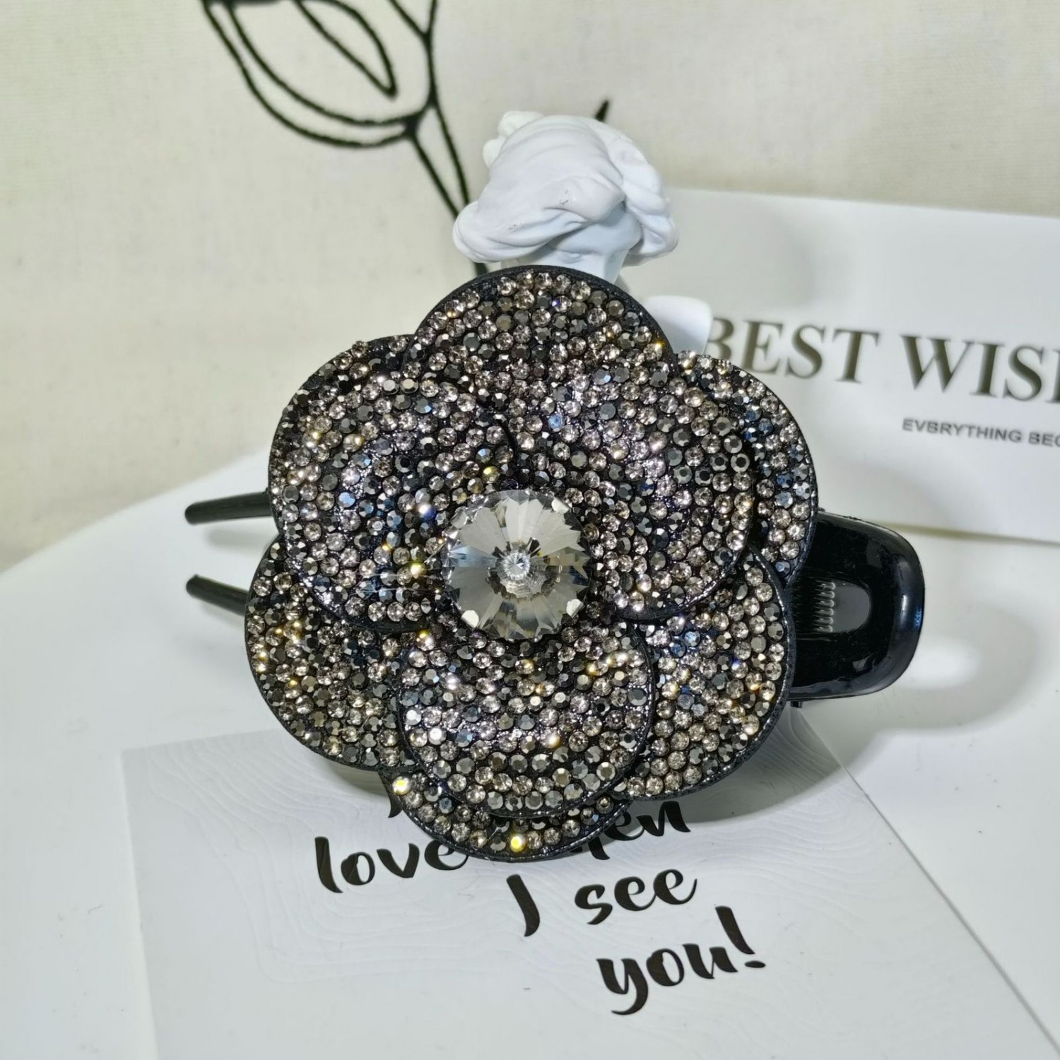 Fashion Alley Crystal 6 Cm Hair Claw For Women Pack Of 12 Fashion Alley Crystal 6 Cm Hair Claw For Women Pack Of 12