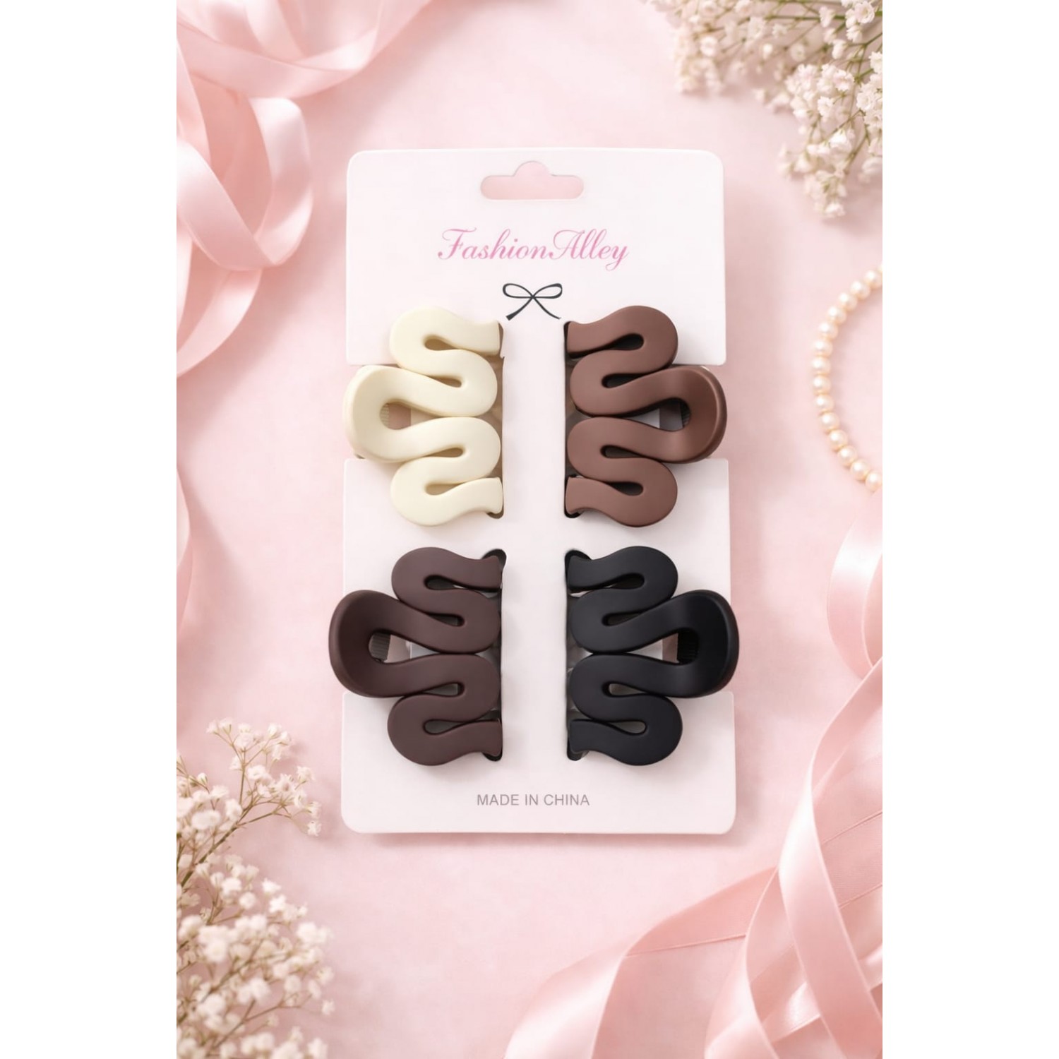 Fashion Alley 5 CM Matt Hair Claw For Women Pack Of 96 Pc