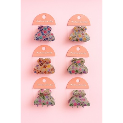 Fashion Alley 5 Cm Hair Claw For Women Pack Of 12 Pc