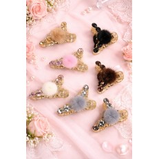 Fashion Alley 8 CM Stone Hair Claw For Women Pack Of 12 Pc